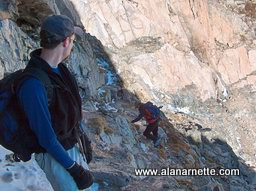 Robert and Lee climbing Meekers Coulair