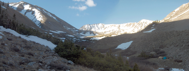 Belford and Missouri seen from Missouri Gulch