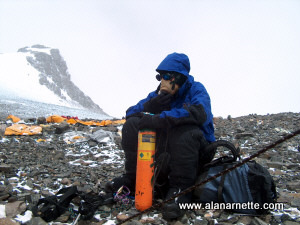 Bob returning to the South Col