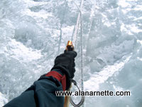 Alan jumaring up the Lhotse face